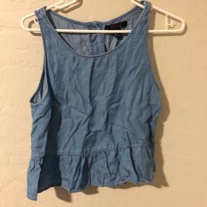 Jean peplum shirt